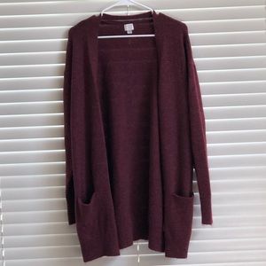 A New Day Burgundy Women’s Cardigan Sweater Size S